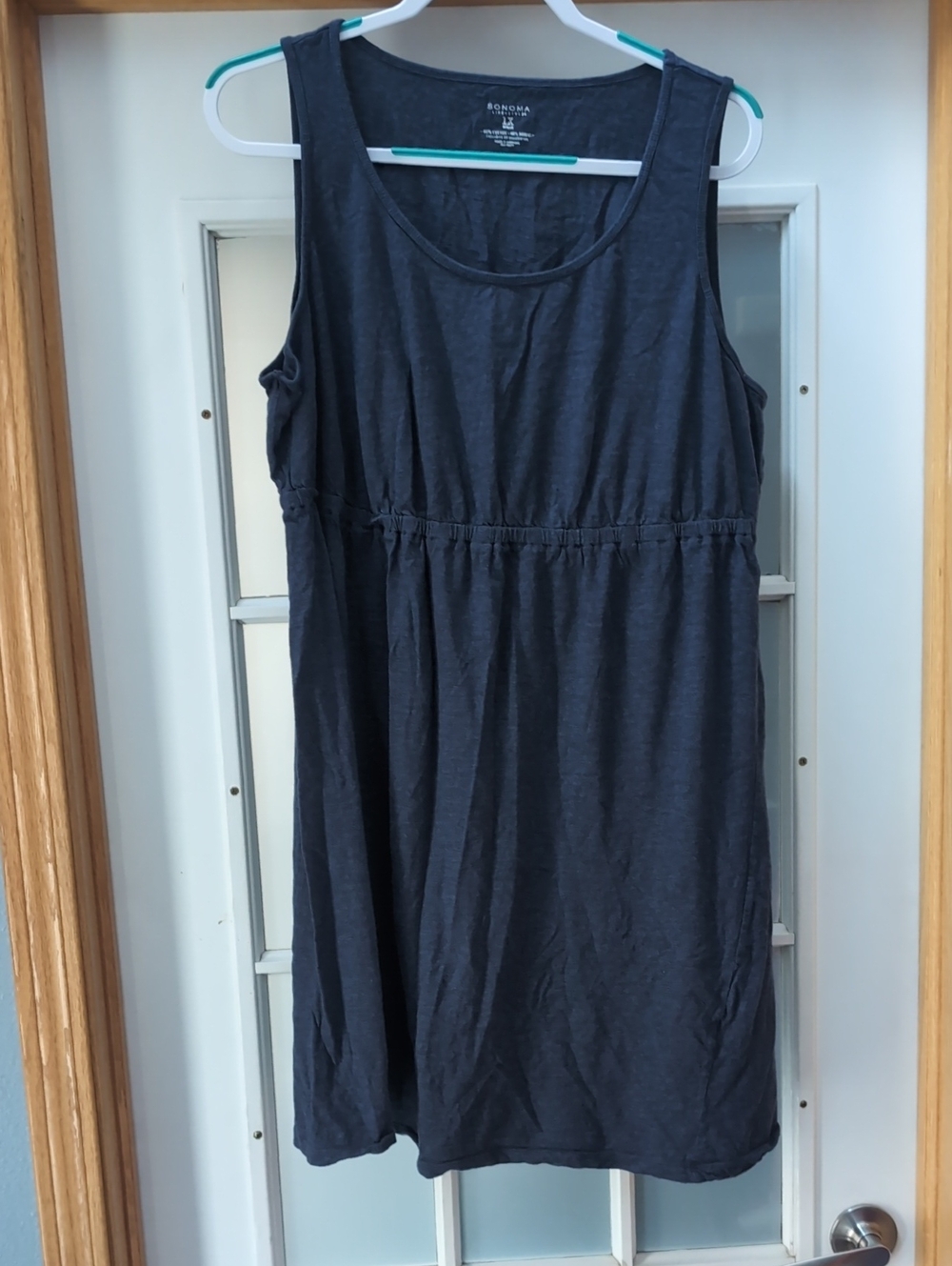 SONOMA BLUESleeveless Elastic-Waist Casual Dress